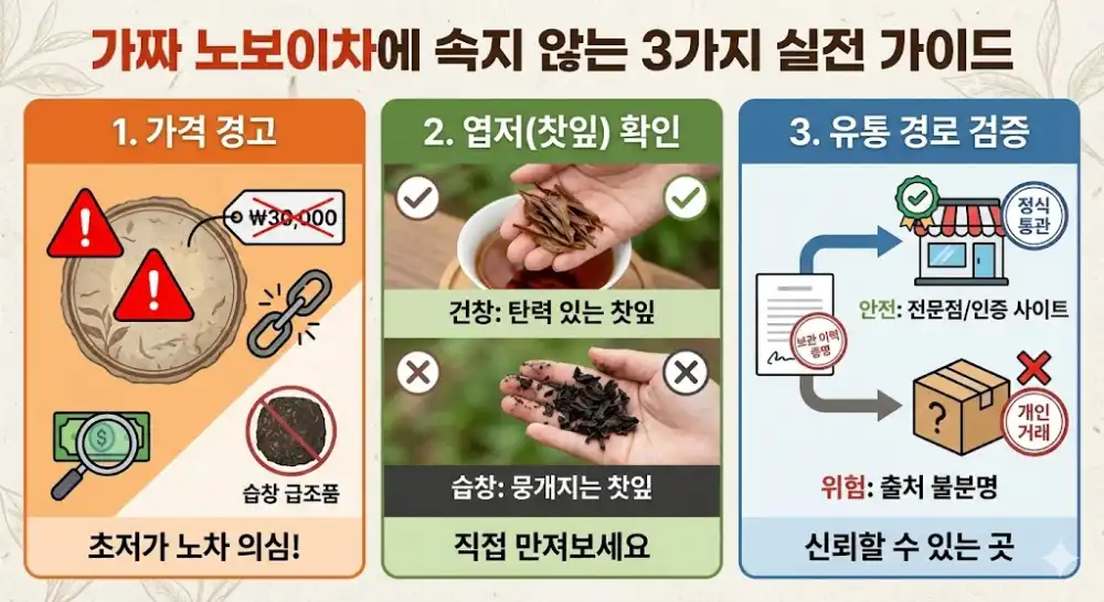 가짜 보이차 구별법 3가지