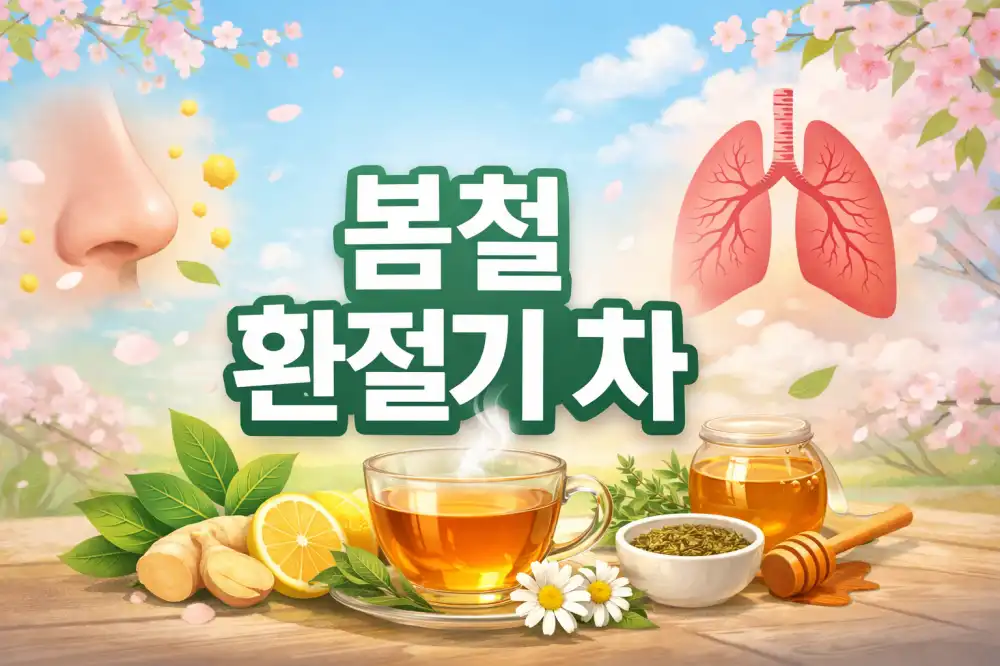 봄 환절기 비염에 좋은 차, 기침 가래(기관지염) 완화에 좋은 차