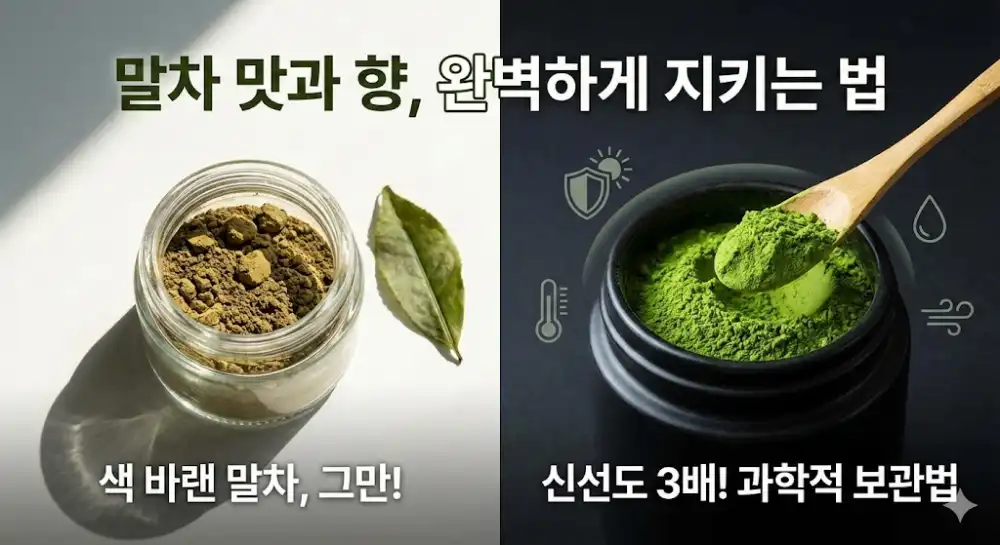 맛과 향 완벽하게 말차 보관 방법