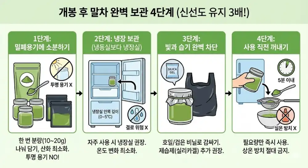 개봉 후 말차 보관 방법