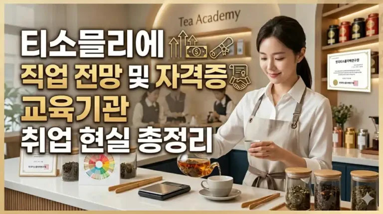 티소믈리에 직업 전망 및 자격증 교육기관 취업 현실 총정리