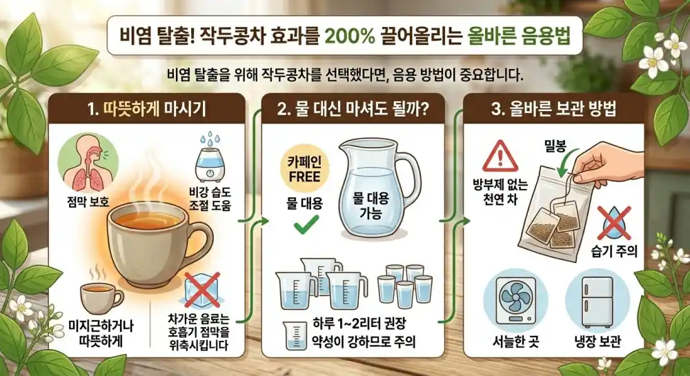 작두콩차 올바른 음용법