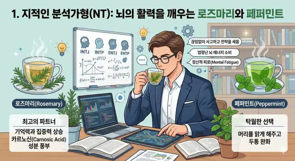 지적인 분석가형 로즈마리 페퍼민트