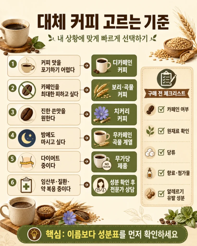 대체 커피 고르는 기준